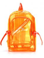 (พร้อมส่งสีส้ม) กระเป๋าใส กระเป๋าเป้สะพายหลังแบบใส กระเป๋าใสกันน้ำ